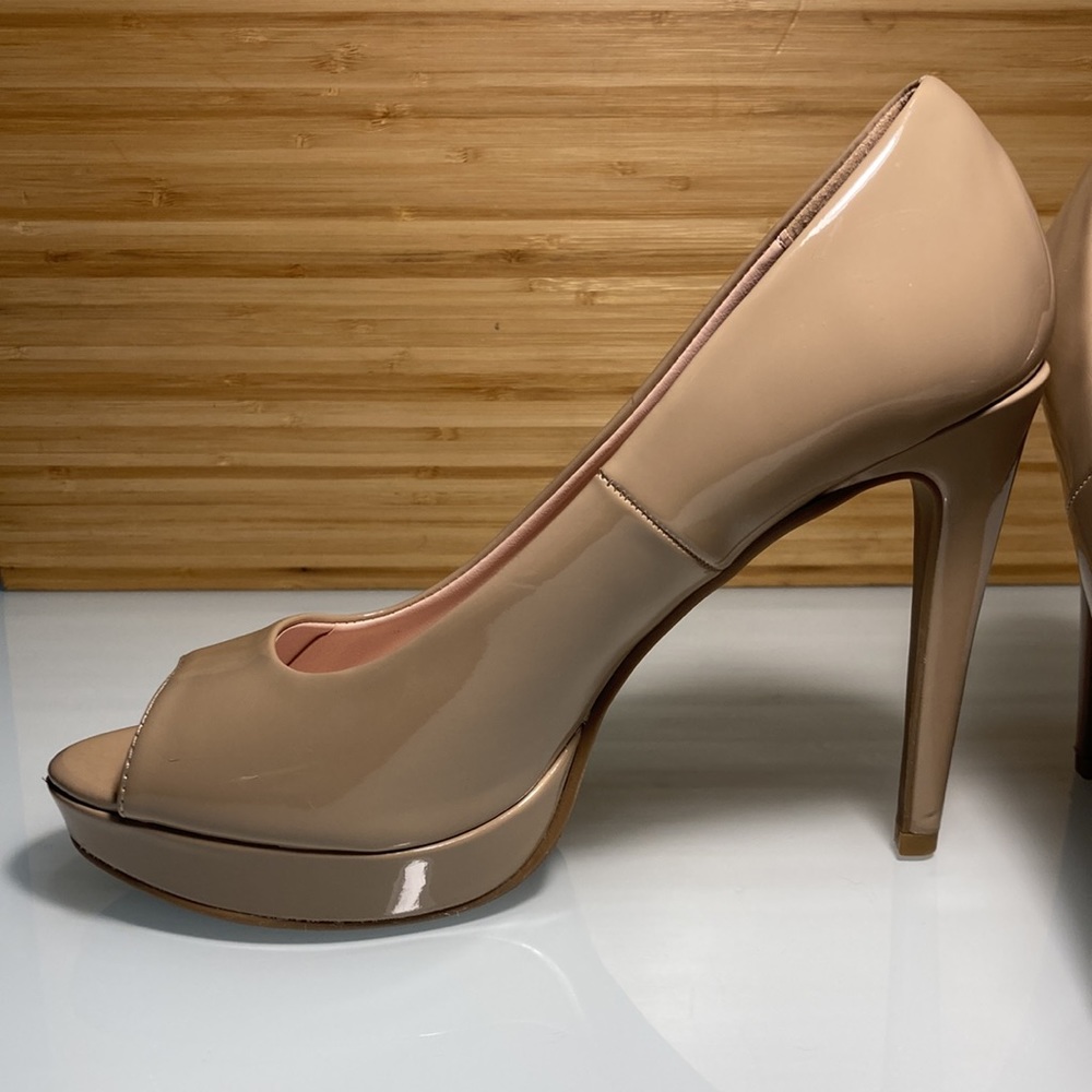 Chinese Laundry Patent Nude Open toe Heels size 81/2M